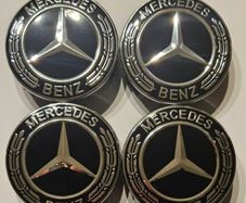 Mercedes 75mm Wheel Center Caps / 4 Caps 15 euro fits A B C D E S SLK ML G Class