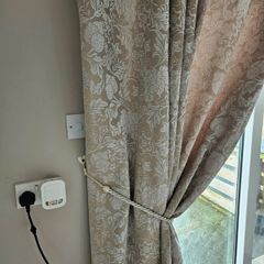 Taupe/grey very heavy lined curtains