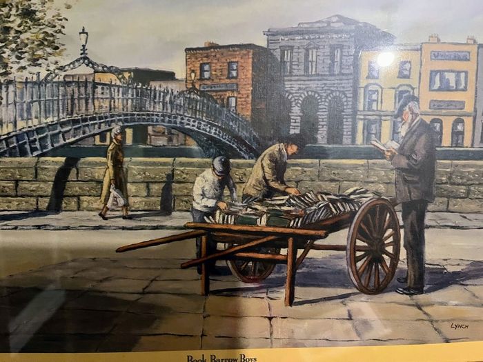 Vintage Print Book Barrow Boys Dublin   Hapenny Bridge  by Lynch