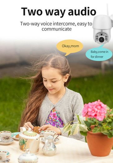 IP66 1080P Outdoor IP Camera CCTV PTZ Dome Security IR Cam WiFi Motion Tracking