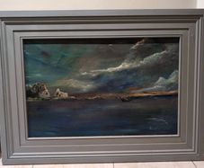 Large Painting of Irish Coastline