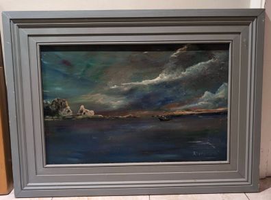 Large Painting of Irish Coastline