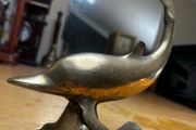Vintage brass Dolphin Statue