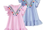 Summer Girls Tassel Flying Sleeve dress