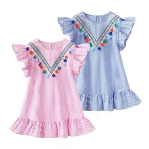 Summer Girls Tassel Flying Sleeve dress