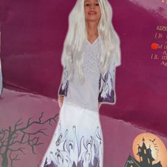 Kids Ghost Robe Halloween Costume - Wig On Model Not Included.
