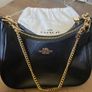 COACH Teri hobo in Black leather. Image 4