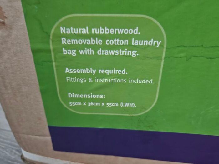 Laundry wooden basket