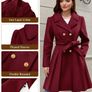 Brand New Women's Wool Blend Long Coat Image 2