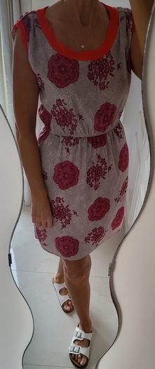 Maison Jules abstract printed dress with pockets Sz M (Fit 10-12 UK)