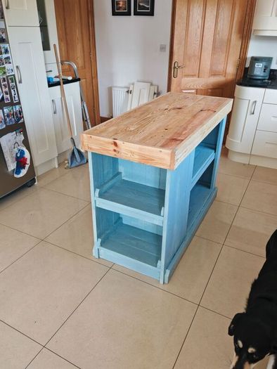 Rustic space saver island