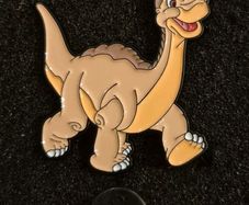 Littlefoot, land before time, pin back badge.