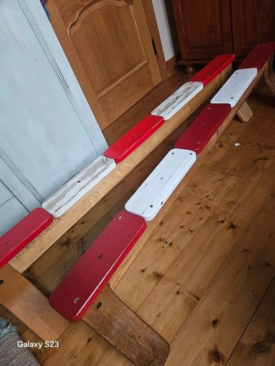 Wooden gymnastics beam