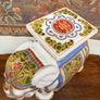 Vintage Ceramic Elephant Plant Stand or Garden Stool Image 4