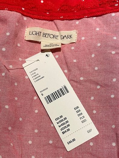 URBAN OUTFITTERS Light Before Dark Red Polka Dot Wrap Dress Size S!