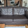 Brown Leather couches 162cm (2 available) Image 4
