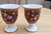 Pair Of Peter Gosling 'Fallen Fruit' Footed Vases