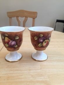 Pair Of Peter Gosling 'Fallen Fruit' Footed Vases