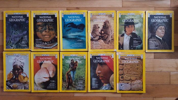 National Geographic magazines x 400 from early 20th century to 2009
