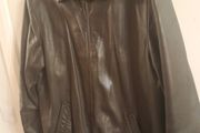 Maine New England leather bomber jacket