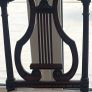 Set of six vintage carved harp back dining chairs Image 5