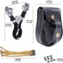 NEW SALE | Stainless Steel Slingshot Set Outdoor Hunting Catapult Toy Powerful Slingshot Bow + 2pcs Rubber Bands Replacement + 50pcs Steel Balls + 1pcs Leather Bag Image 2