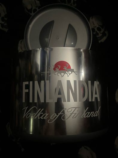 Finlandia Vodka Round Plastic Ice Bucket