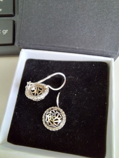 new silver earrings