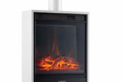 Freestanding Electric Fireplace with Heater &amp; Chimney Pipe