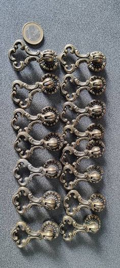 Brass, stylish knobs x 18