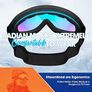 2-Pack Ski Goggles, Compatible Snowboard Goggles for Kids, Teens, Youth, Boys, Girls, Men and Women, Motorcycle Goggles, Wind Resistance Goggles Image 4