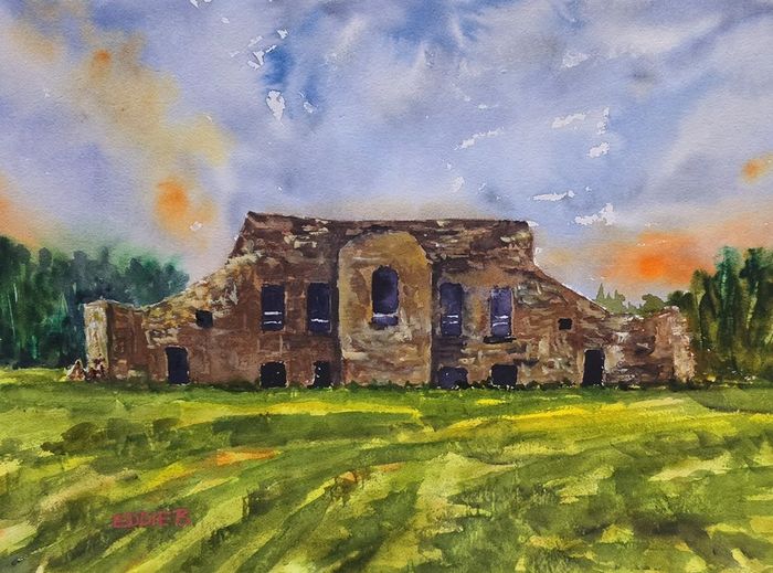 Montpellier hill (hellfire club) watercolour