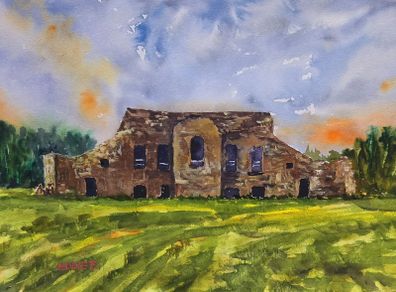 Montpellier hill (hellfire club) watercolour