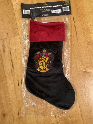 Harry Potter Christmas stocking Gryffindor and felt book cover