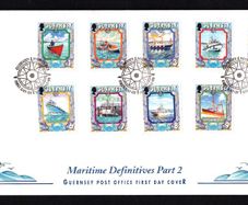 1999 Guernsey Maritime Heritage (low values) Definitive Stamps First Day Cover (FDC)