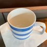 Vintage Blue White Striped Mug Colleen Pattern Carrigaline Pottery Ireland Image 6