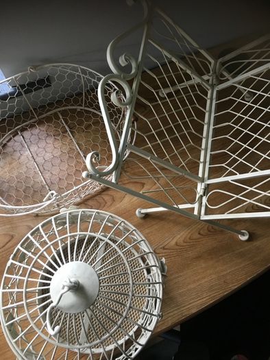 Basket, hanging plant cage and paper stand