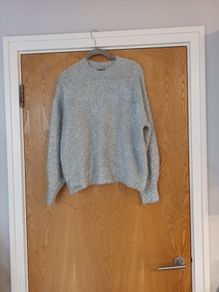 F&F Silver Grey Grey Teddy BearJumper. S. S 12.