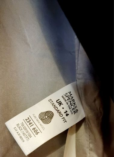 Marks and Spencers Woman's Dress Coat in Pure New Wool  S14