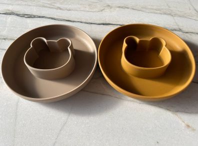 Liewood Silicone Plates Gordon Bear Set of Two