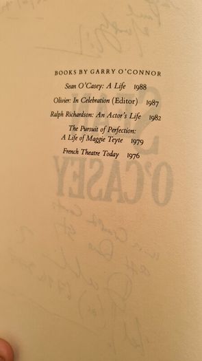 Sean O Casey. By Garry O Connor. Hardback With Dustjacket In Good Condition.