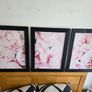 3 pictures in wooden frame 53x72 cm each Image 4