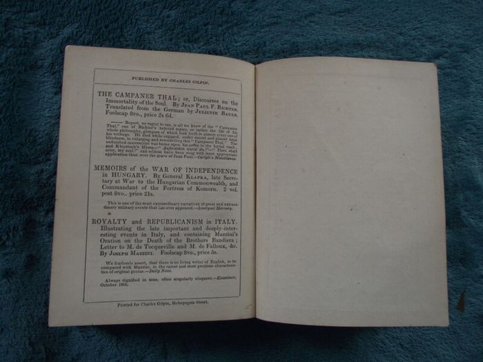 Gems From The Spirit Mine Illustrative of Peace Published By Charles Gilpin - London 1851