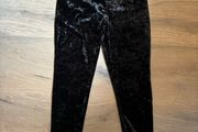 New Look black velour crushed velvet leggings size 10