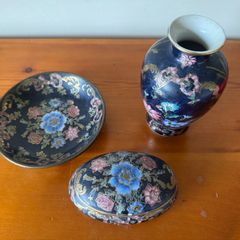 Vintage TOYO H.F.P. Macau Porcelain - 3 Piece Set