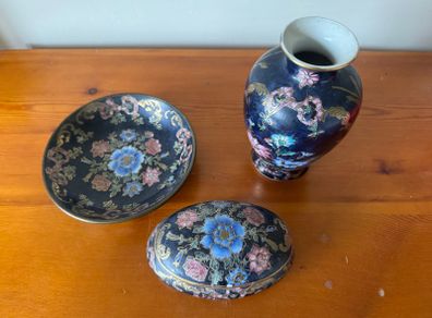 Vintage TOYO H.F.P. Macau Porcelain - 3 Piece Set