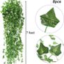 12 Pack Artificial Vines, Fake Ivy Garland for Room Decor Fake Plants Ivy Greenery Leaves UV Resistant, Home Bedroom Office Party Wedding Wall Accessories Decor, 84 Feet Image 2