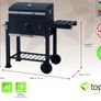 Toronto Click Charcoal Barbecue, Anthracite/Stainless Steel (FREE POSTAGE) Image 4