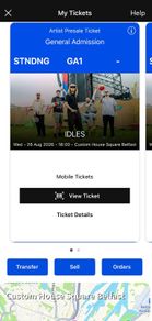 2 Tickets for Idles in Belfast