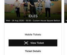 2 Tickets for Idles in Belfast